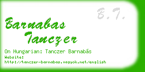 barnabas tanczer business card